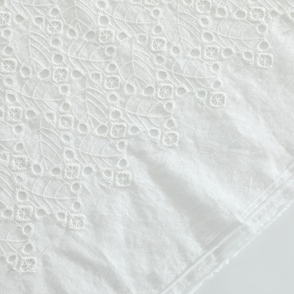Embroidered Fabric Cutwork Cotton for Women's Wear Wholesale Supplier 8